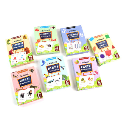 Early Learner Flashcard Set – 224 Durable Educational Cards